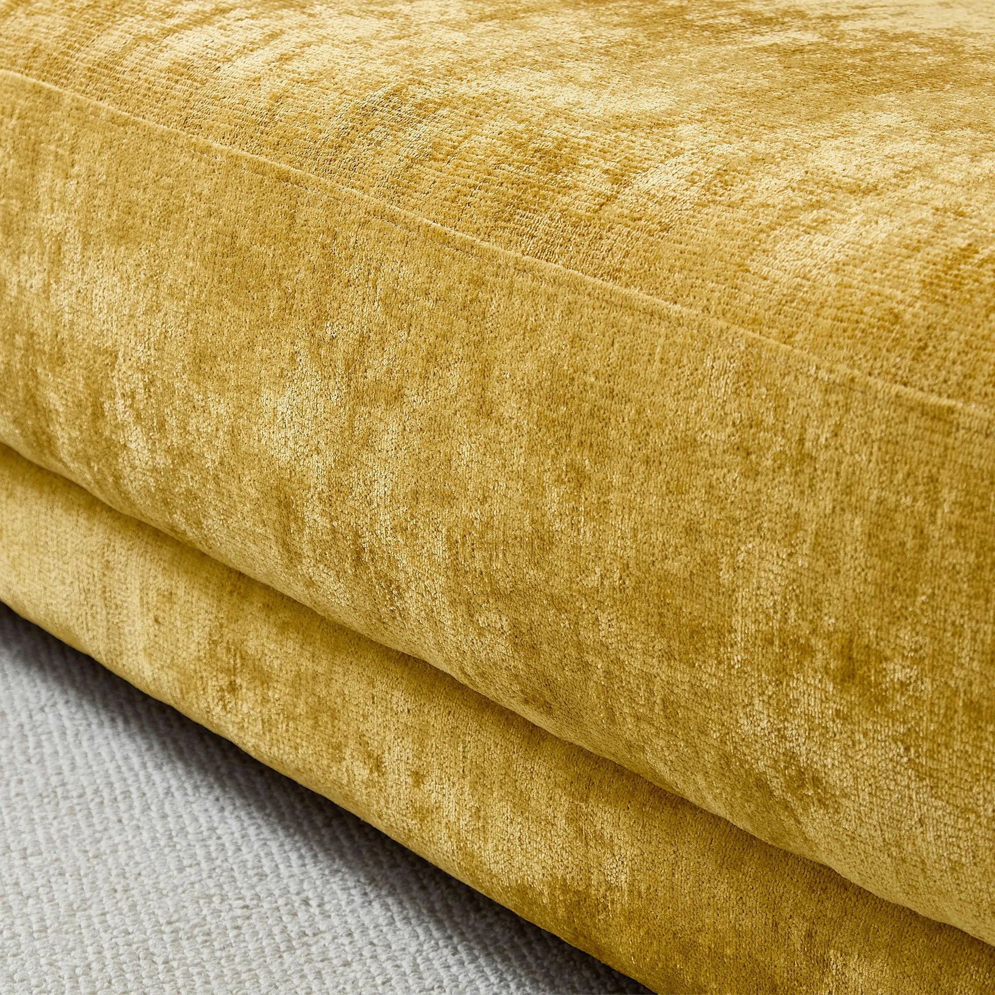 113.78" Mid-Century Chaise Sofa – Right Facing, Upholstered, Yellow - Image 8
