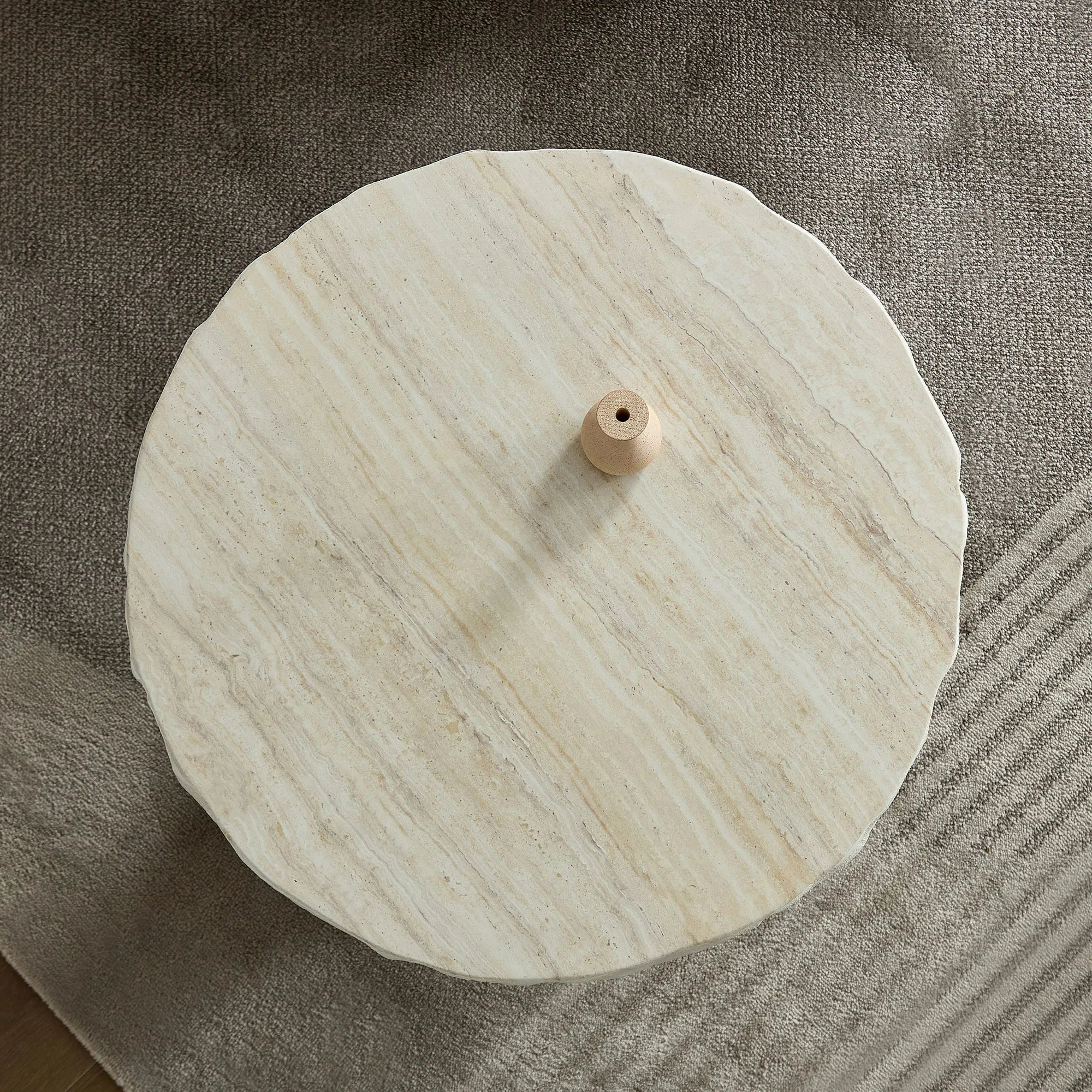 Faux Marble Textured Coffee Table – No Assembly, Modern Living Room - Image 9