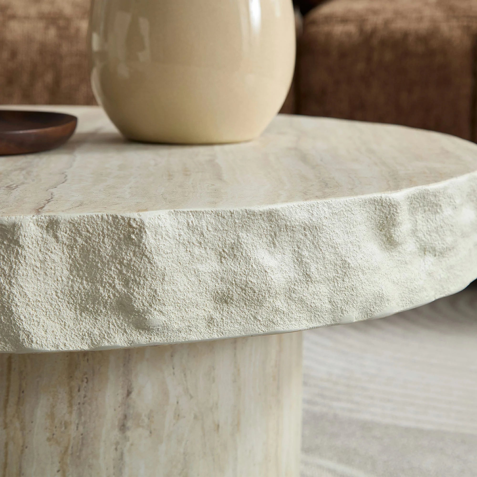Faux Marble Textured Coffee Table – No Assembly, Modern Living Room - Image 15