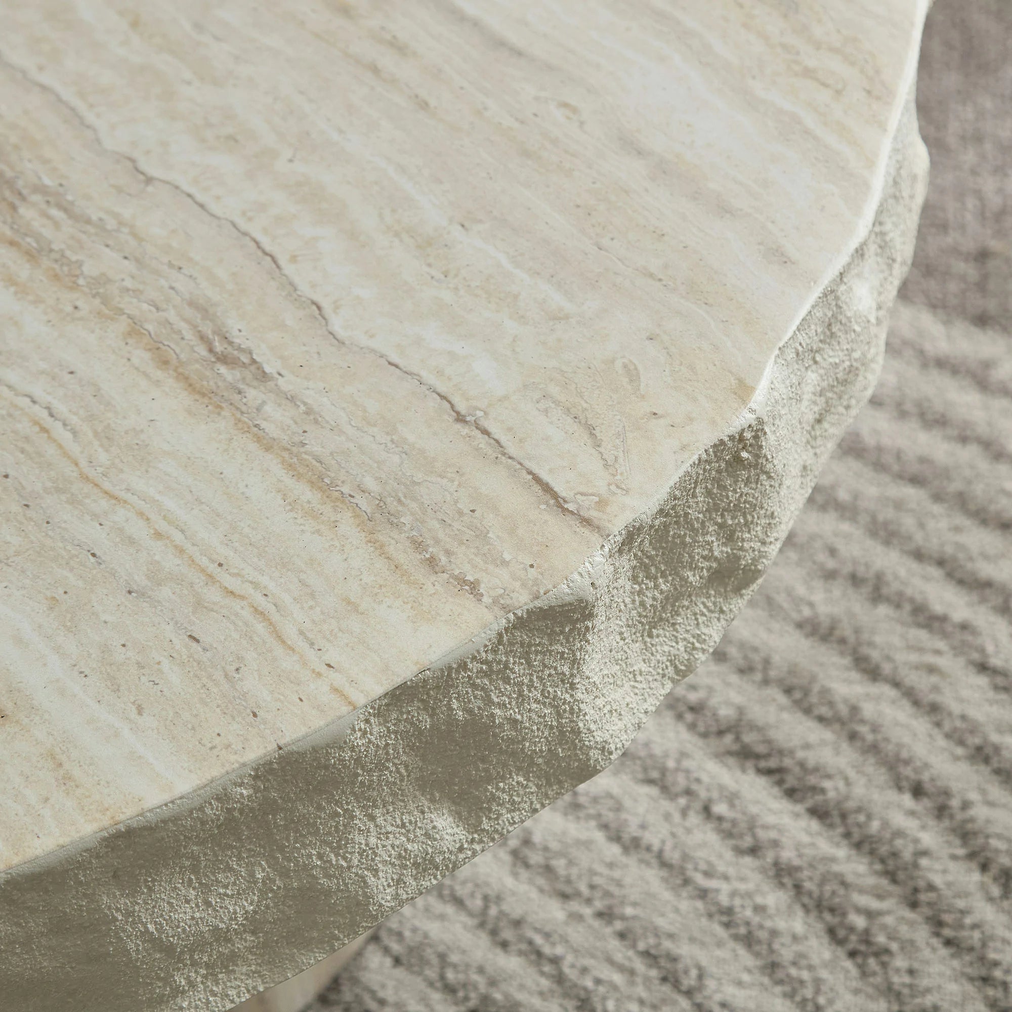 Faux Marble Textured Coffee Table – No Assembly, Modern Living Room - Image 16