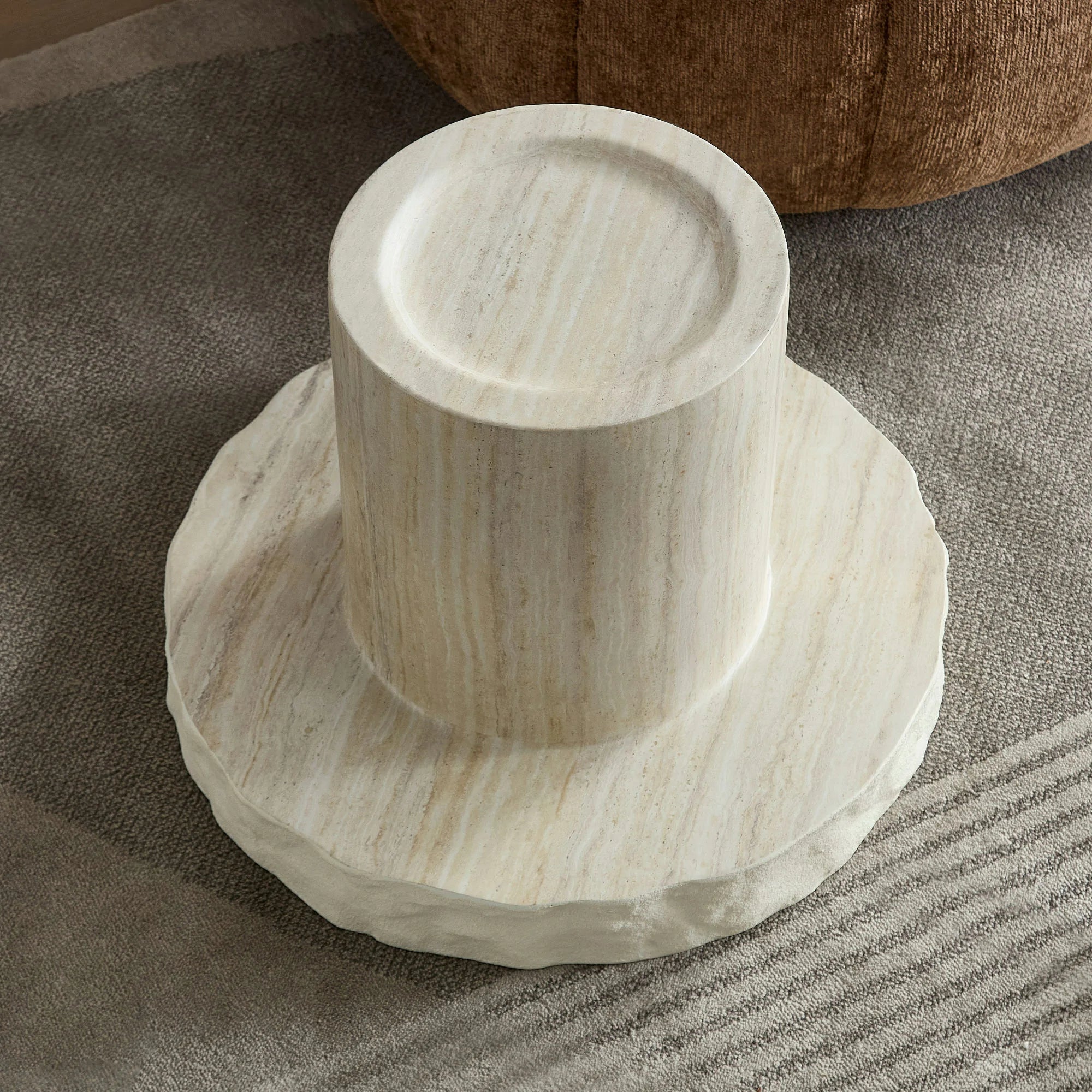 Faux Marble Textured Coffee Table – No Assembly, Modern Living Room - Image 12