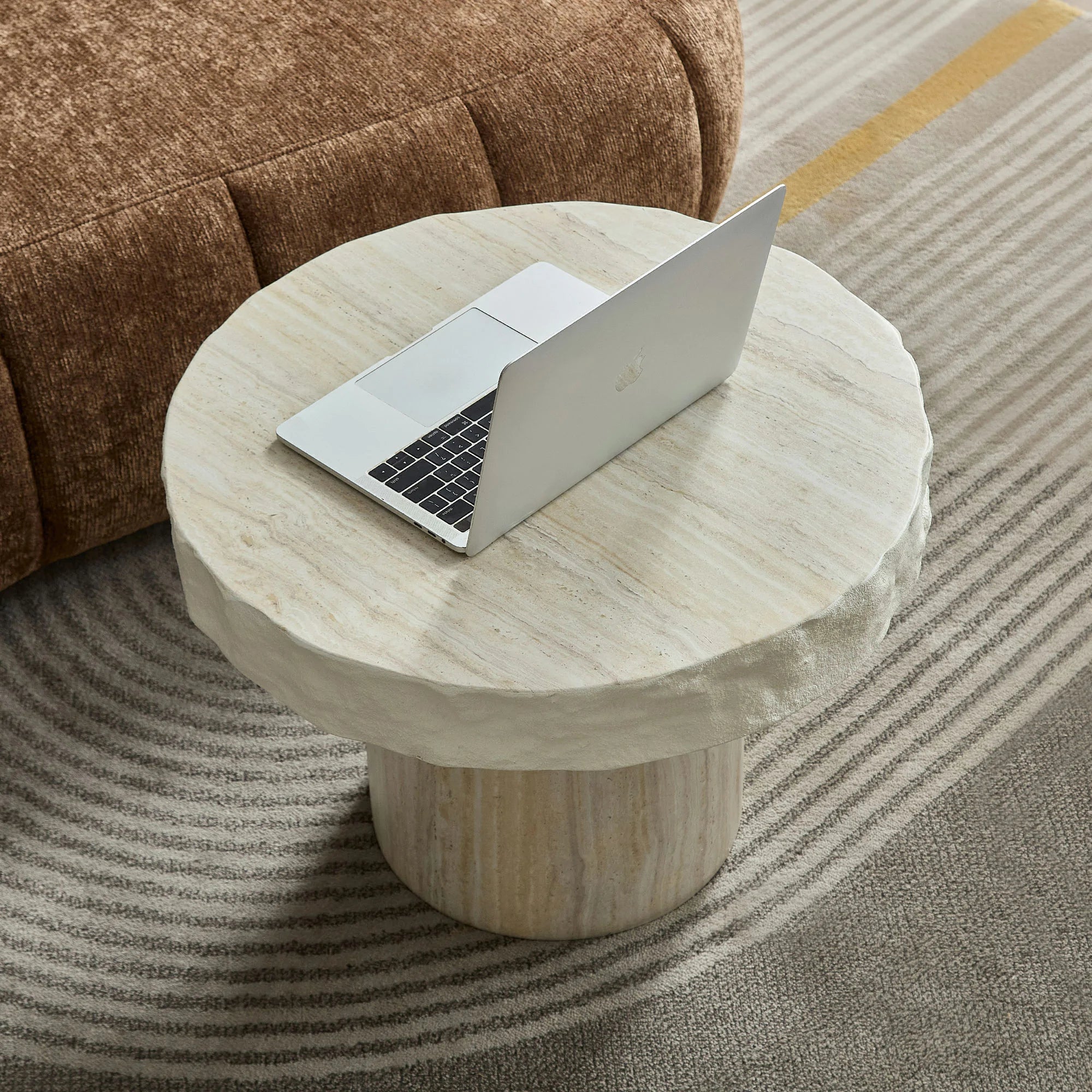 Faux Marble Textured Coffee Table – No Assembly, Modern Living Room - Image 8
