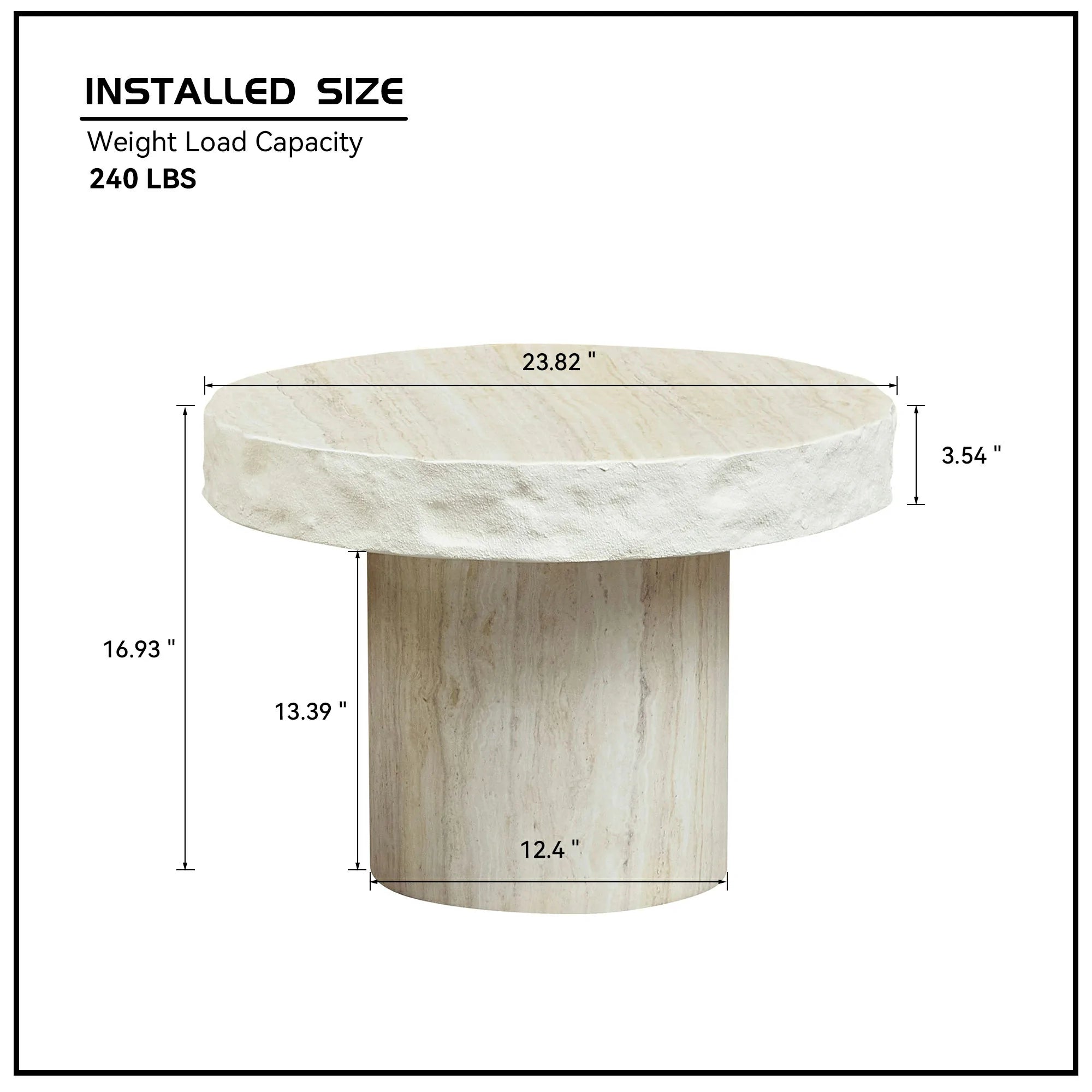 Faux Marble Textured Coffee Table – No Assembly, Modern Living Room - Image 18
