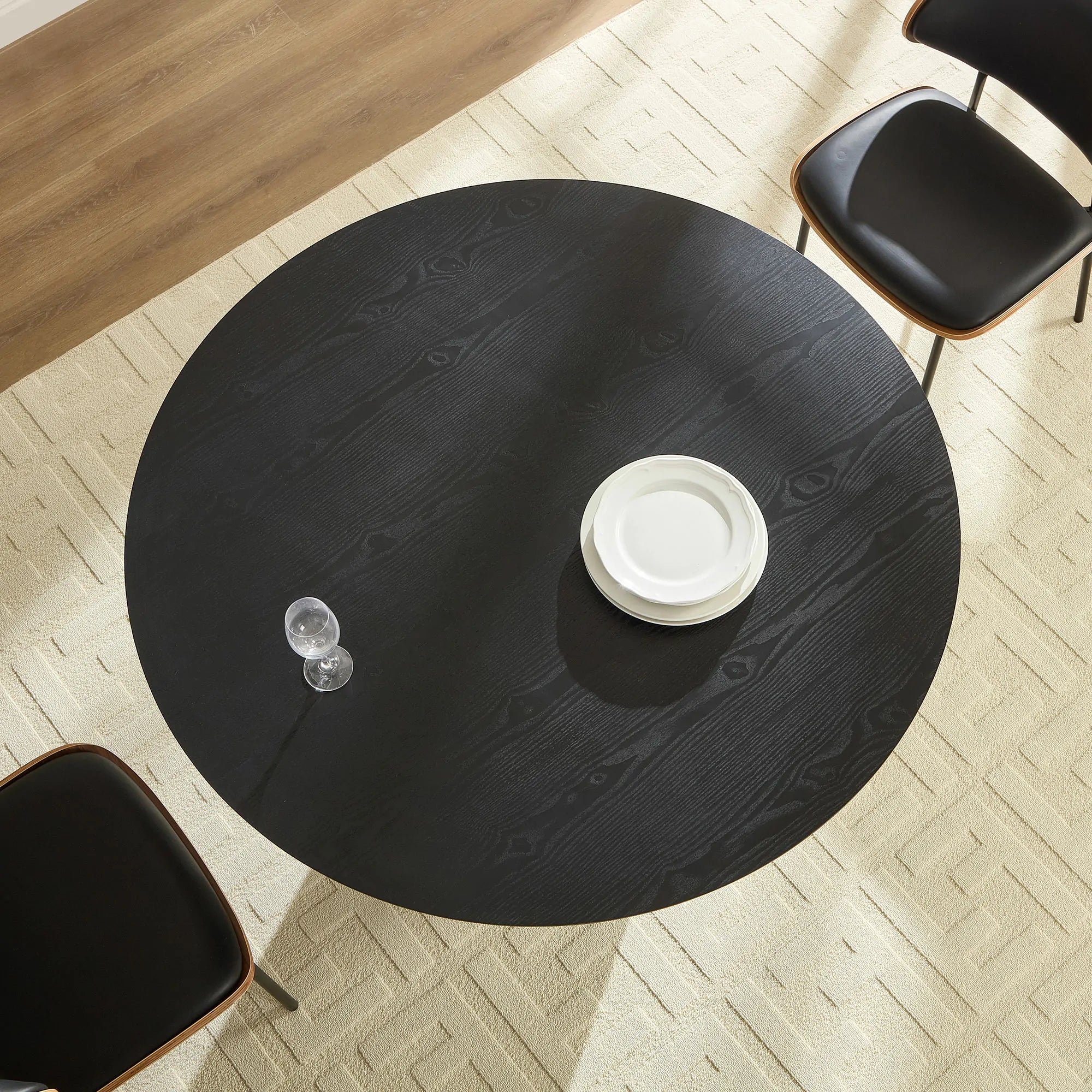 46.45" Round Mid-Century Modern Dining Table, product photo 1