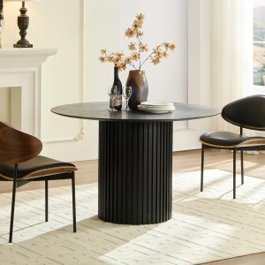 46.45 inch MDF Round Dinner Tables Mid-Century Modern Table