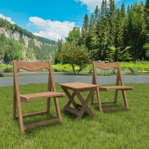 HIPS Foldable Bistro Set – Table & 2 Chairs